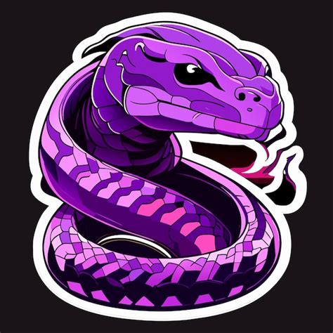 Premium Vector | Amethystine scrub python sticker illustration