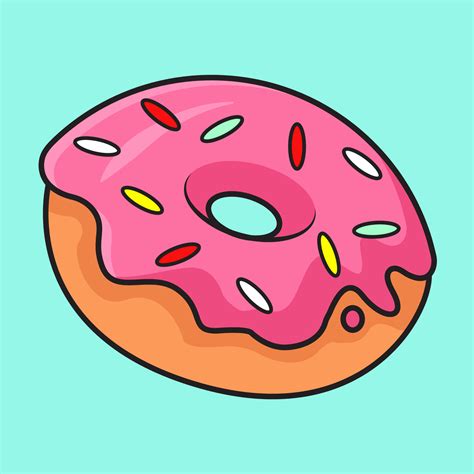 cute cartoon donut vector illustration 6303837 Vector Art at Vecteezy