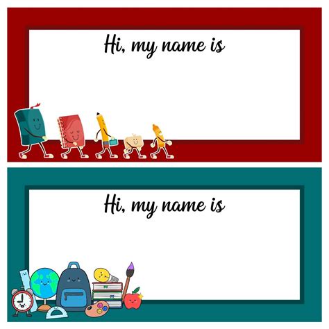 Preschool Name Tag Templates | Preschool name tags, Preschool names, Student name tags