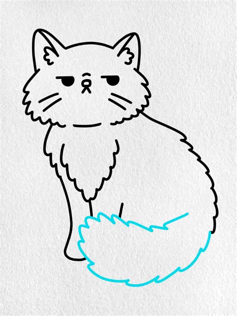 Persian Cat Drawing - HelloArtsy