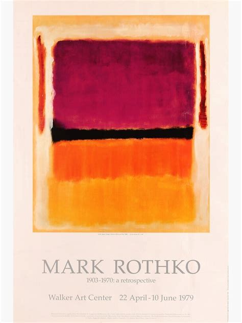 Mark Rothko Exhibition poster 1979 Art Print by DejaVuStudio | Mark rothko, Exhibition poster ...