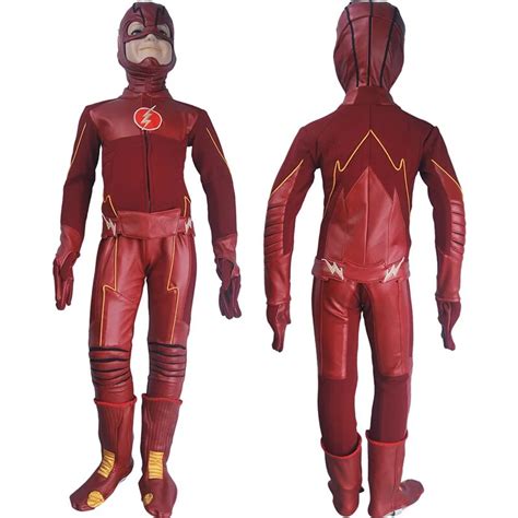 Kids Children The Flash Season 4 Barry Allen Flash cosplay costume ...