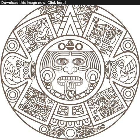 Aztec Calendar Drawings