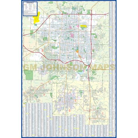 Springfield / Joplin, Missouri Street Map - GM Johnson Maps