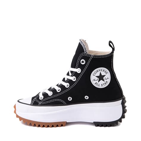 Converse Run Star Hike Platform Sneaker - Black / White / Gum | Journeys