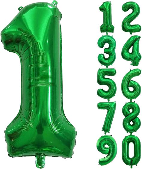 Amazon.com: 40 Inch Dark Green Number Balloons, Helium Mylar Foil Number Balloons for Birthday ...