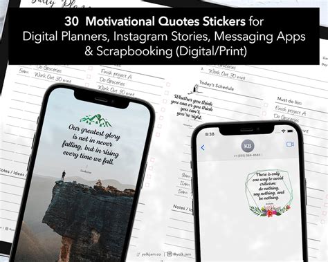 30 Motivational Quotes Stickers for Digital Planners - Etsy