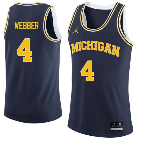 Men #4 Chris Webber Michigan Wolverines College Basketball Jerseys Sale ...