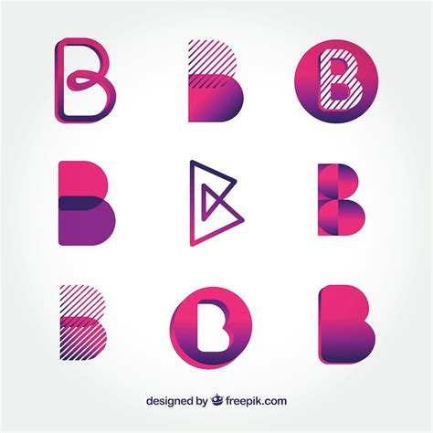 Modern logo letter b template collection Vector | Free Download