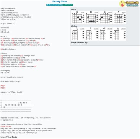 Chord: Shrinky Dinks - Ghoti Hook - tab, song lyric, sheet, guitar, ukulele | chords.vip