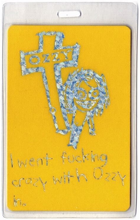 Ozzy Osbourne 1996 Ozzmosis concert tour foil print Laminated Backstage ...