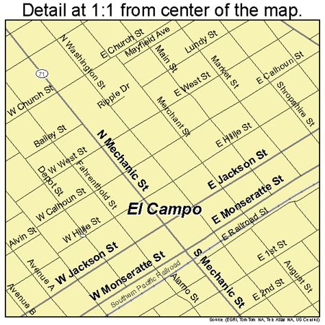 El Campo Texas Street Map 4822864