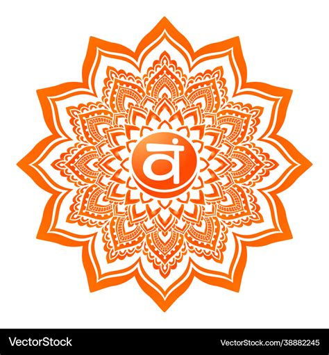 Chakra sacral symbol Royalty Free Vector Image