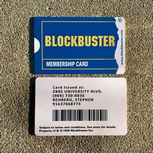 Blockbuster Membership Card Customizable Details With Name or Photo Block Buster - Etsy