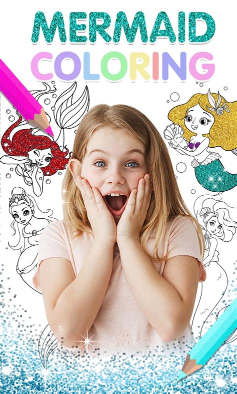 mermaid coloring book glitter APK for Android Download