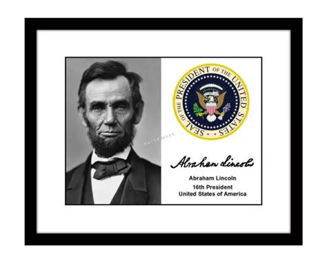 ABRAHAM LINCOLN 8X10 Signed photo US president seal Abe autographed civil war $11.99 - PicClick