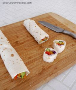 Low Carb Rainbow Veggie Wraps - Step Away From The Carbs