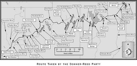 Route taken by Donner Party | Donner party, California trail, Oregon trail lessons