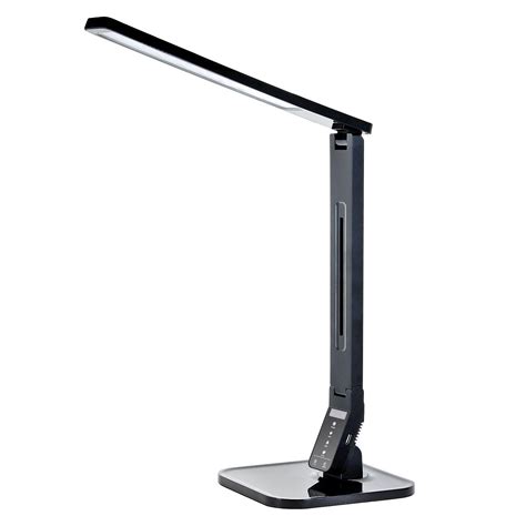 Tenergy 11W Dimmable LED Desk Lamp with USB Charging Port, Black - Walmart.com