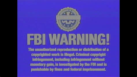 FBI Warning - VHS - YouTube