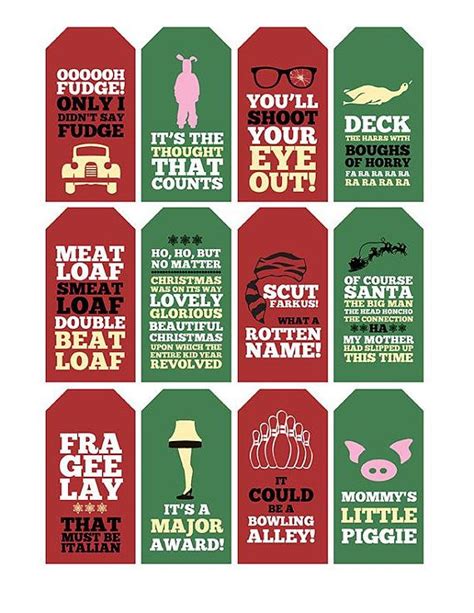 Theme your Christmas gifts with gift tags from your favorite Classic Christmas movies ...