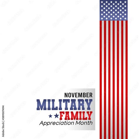 vector graphic of military family appreciation month good for military ...