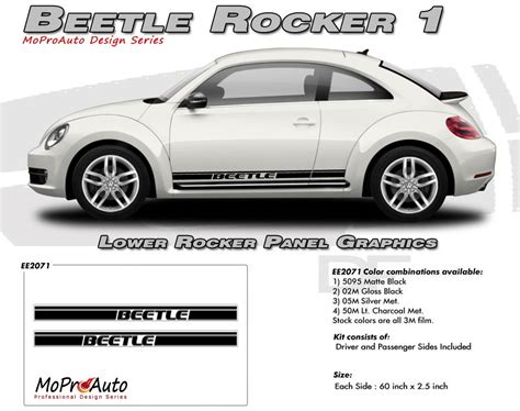 Lower Rocker Panel 3M Vinyl Decals Stripes Graphic 1998-2016 Volkswagen Beetle | eBay