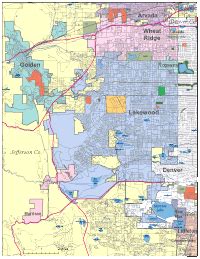 Editable Lakewood, CO City Map - Illustrator / PDF | Digital Vector Maps