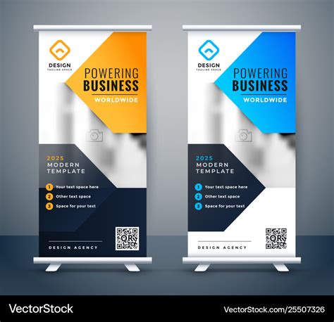 Stylish company business roll up banner design Vector Image