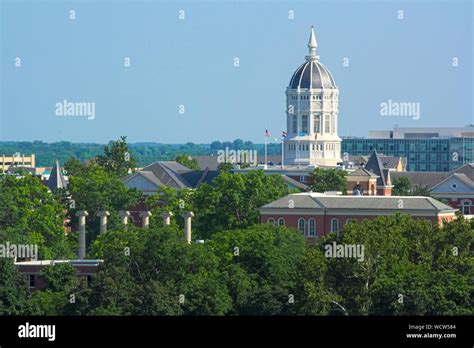 University of Missouri, Columbia, USA. Campus with Jesse Hall and the ...