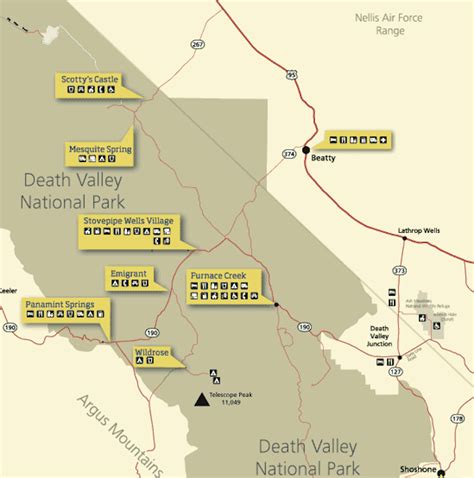 Death Valley Map - National Park Service Map Of Death Valley