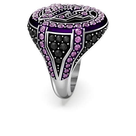 Marvel Black Panther ring, Black Panther, Purple, Rhodium plated | Swarovski