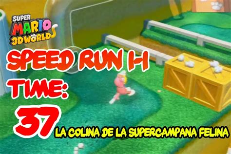 Super Mario 3D World 1-1 Speedrun | Time: 37 - YouTube