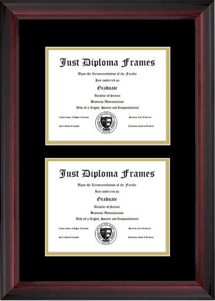 M / Black Mat / Double - Just Diploma Frames