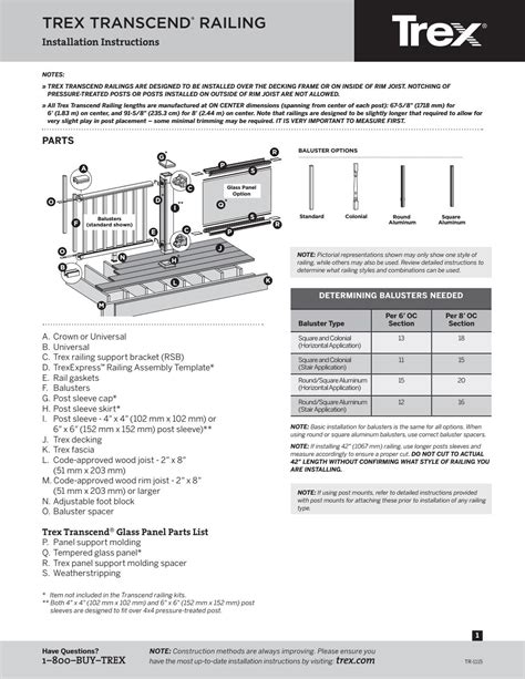 Trex Transcend Railing Installation Guide 2016 by TimberTown - Issuu