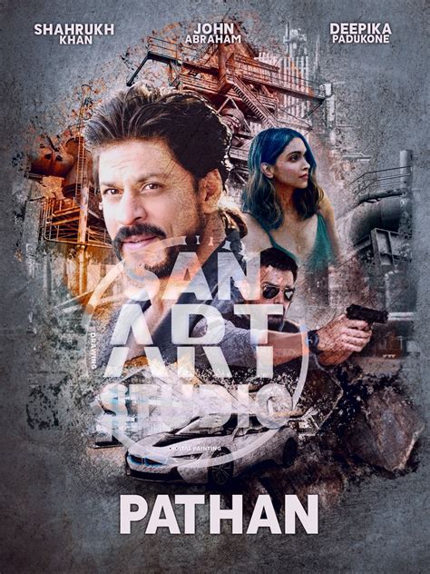 Pathan Movie Poster Srk - Etsy Norway