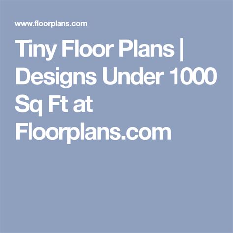 Tiny Floor Plans | Designs Under 1000 Sq Ft at Floorplans.com | Small ...