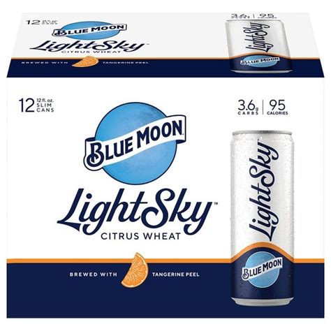 Blue Moon Light Beer, Wheat Beer Can (12 fl oz) - Instacart