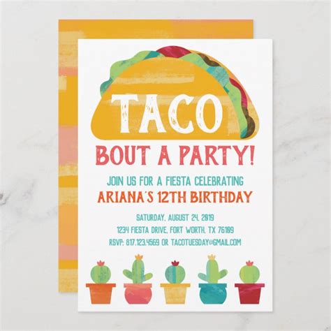 Taco Bout a Party Invitation | Zazzle.com