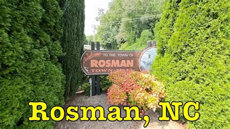 I'm visiting every town in NC - Rosman, North Carolina - YouTube