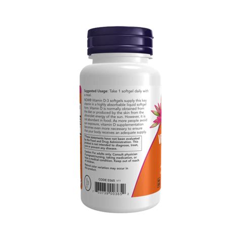 Now Foods Vitamin D-3 1,000IU - Boost