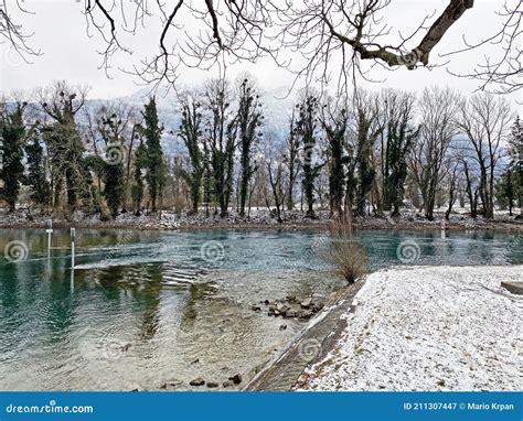 Linth Canal between Lake Walen or Walenstadt Walensee and Obersee Das ...