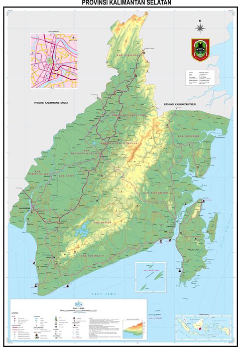 Peta Provinsi Kalimantan Selatan