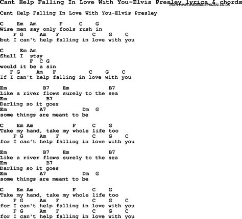 help lyrics | Love Lyrics for Cant Help Falling In Love With You-Elvis ...