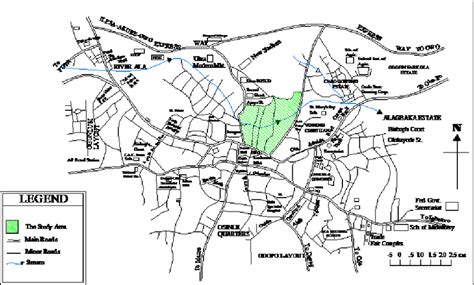 b: Map of Akure showing the Study Area Source: Ondo State Ministry of... | Download Scientific ...