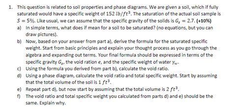 Solved 1. This question is related to soil properties and | Chegg.com