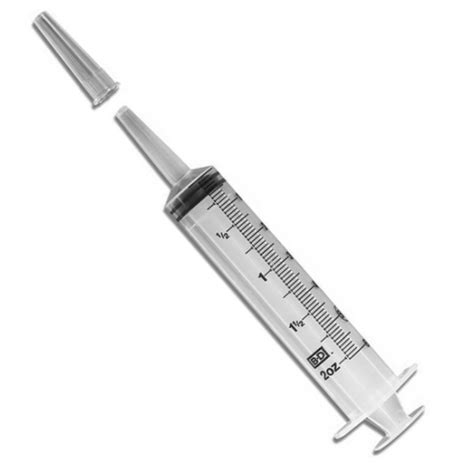 60 mL Irrigation Syringes BD 60cc 2 oz. Syringe 309620, 309653, 309654