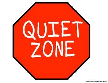 Classroom Management- Quiet Zone Signs & Reading Stop Signs | TpT