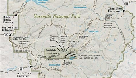 Yosemite National Park California Map - Printable Maps