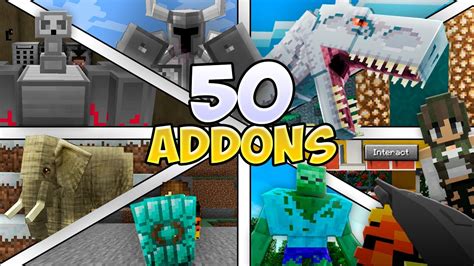 🌟 Los 50 MEJORES MODS | TOP 50 ADDONS para MINECRAFT PE (Bedrock) 1.16.220+ [Especial 10k] - YouTube